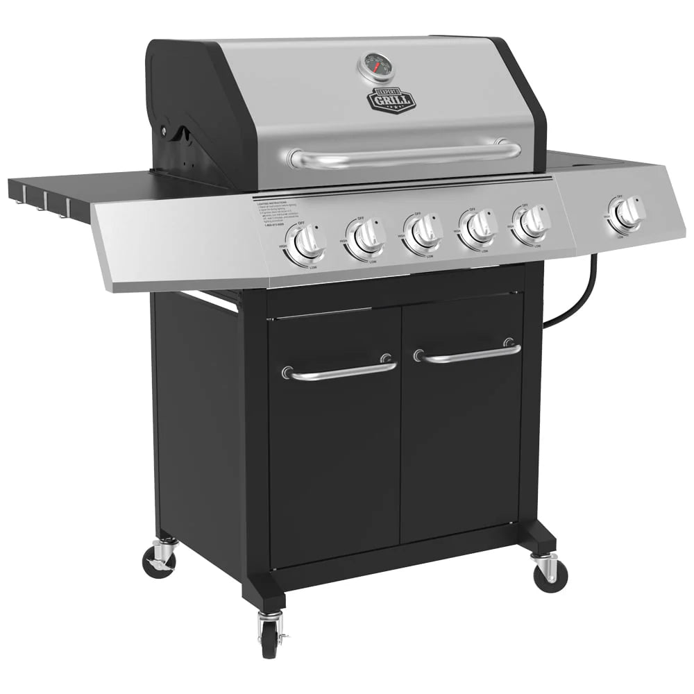 Expert Grill 5 Burner Propane Gas Grill with Side Burner