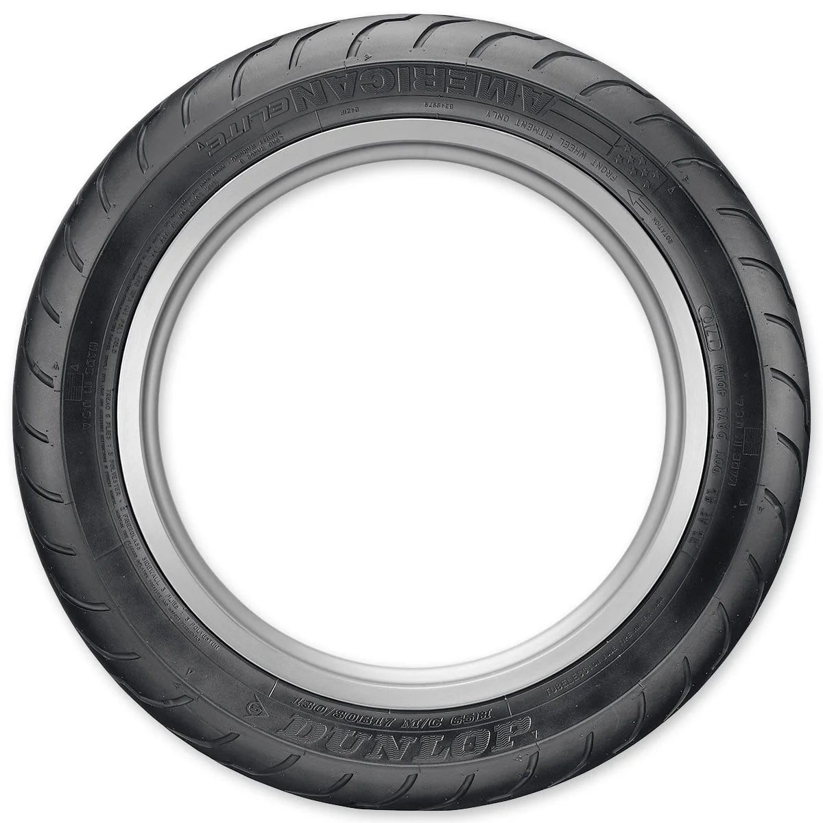 Dunlop American Elite Front Motorcycle Tire 130/80B-17 (65H) Black Wall