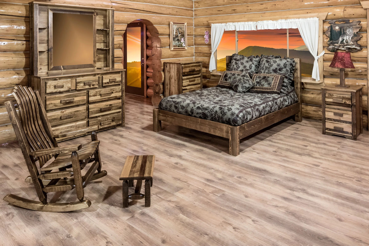 Homestead Collection Full Platform Bed, Stain & Clear Lacquer Finish