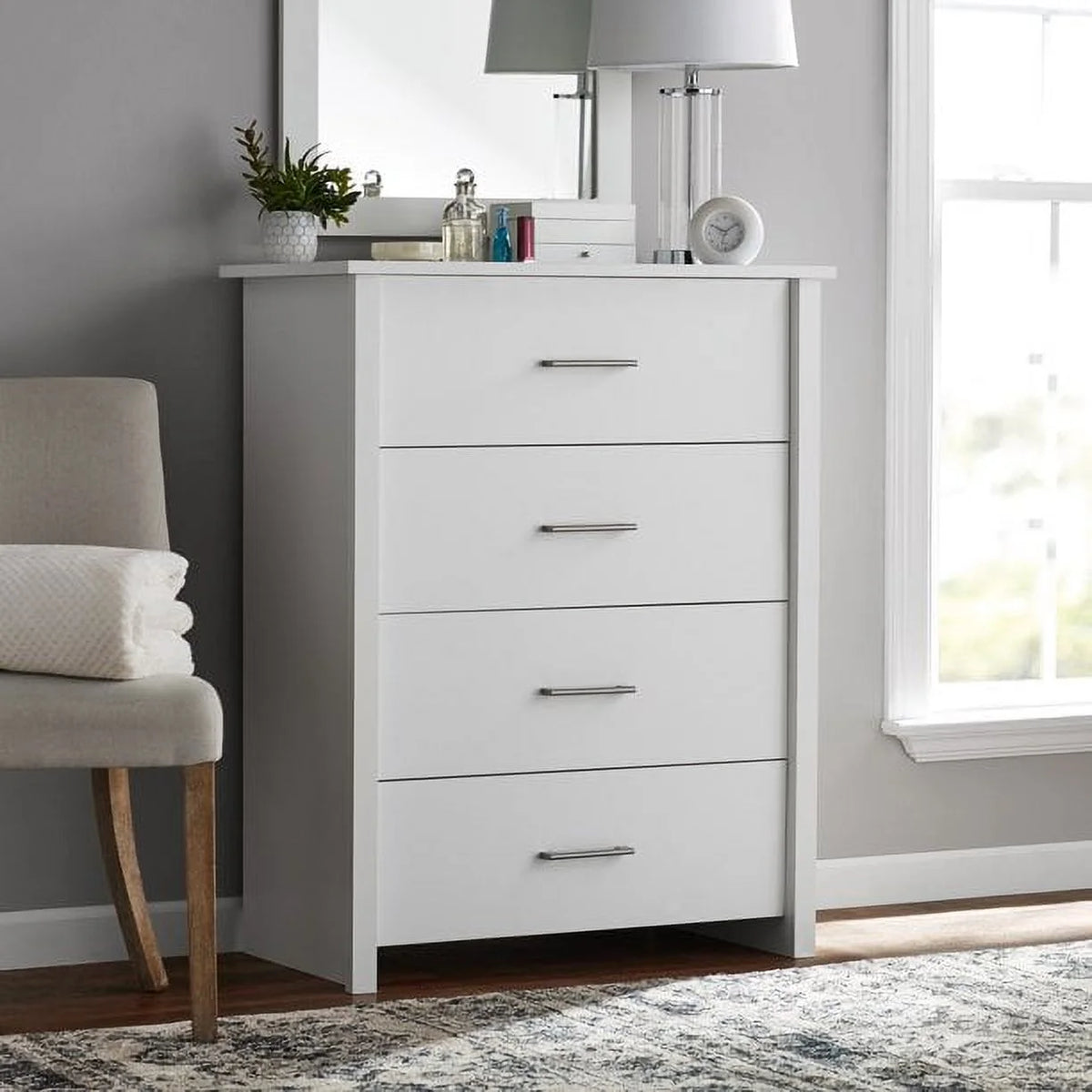 Mainstays Hillside 4-Drawer Dresser, Charcoal Finish