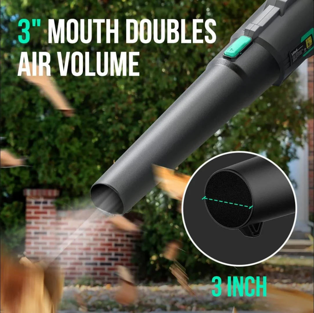 Litheli 40V Cordless Leaf Blower with Variable Speed Control Max 85MPH 350CFM Axial Blower with 2.0Ah Battery & Charger