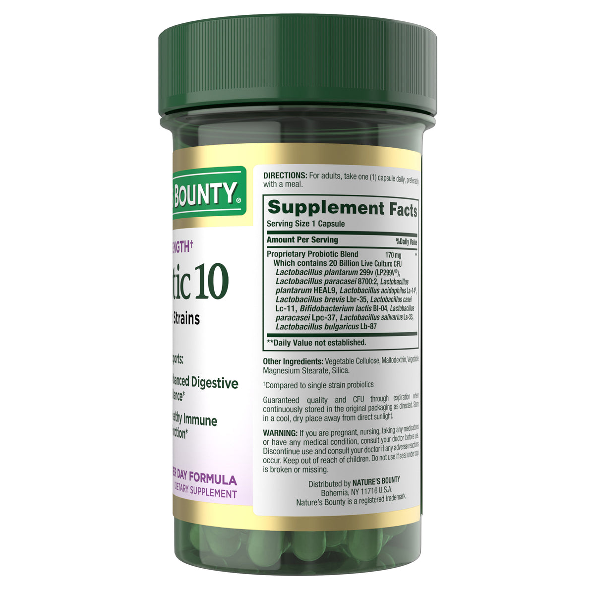 Nature's Bounty Ultra Strength Probiotic 10, 70 Capsules