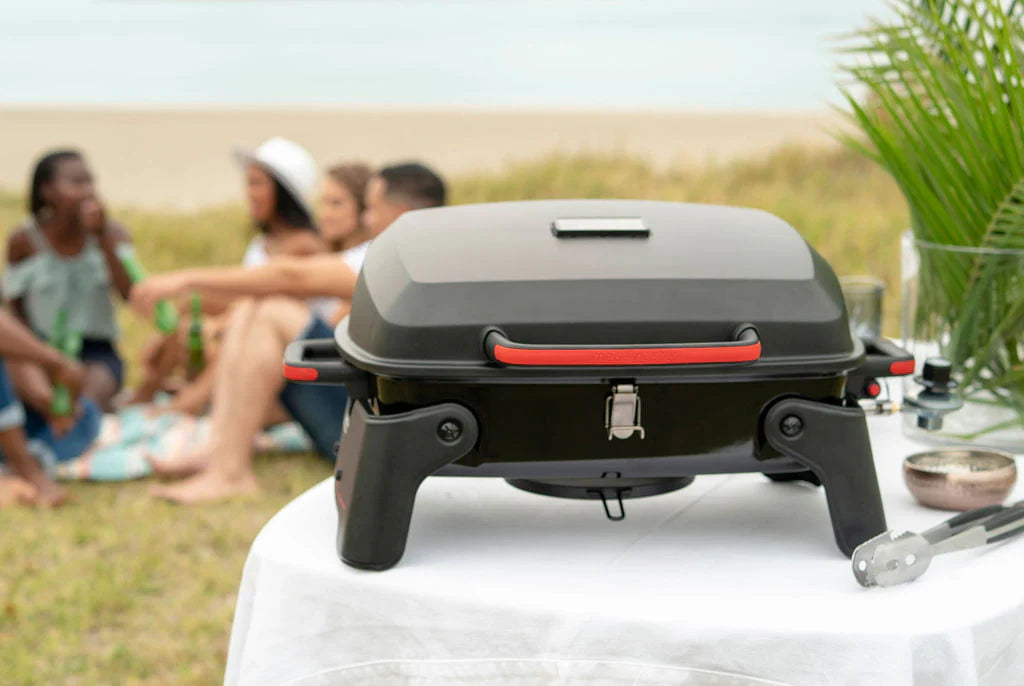 Megamaster 1 Burner Tabletop Propane Gas Grill for Camping, Camp, Outdoor, Black