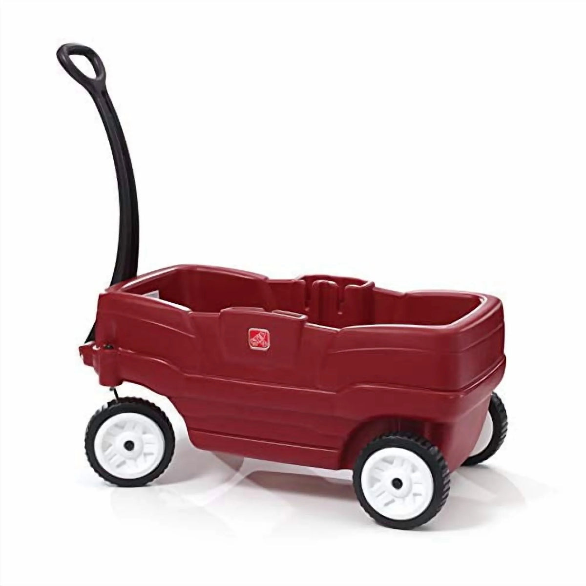 Step2 Red Plastic Two-Seater Toddler Wagon with Safety Belts and Storage for Ages 18 Mo to 5 Yrs
