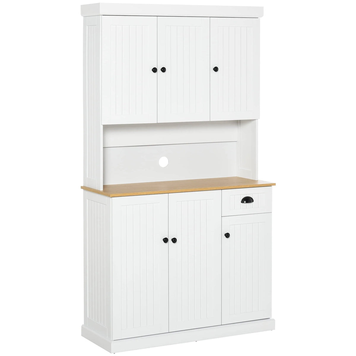 HomCom 71" Kitchen Pantry Storage Cabinet Microwave Oven Stand with Storage