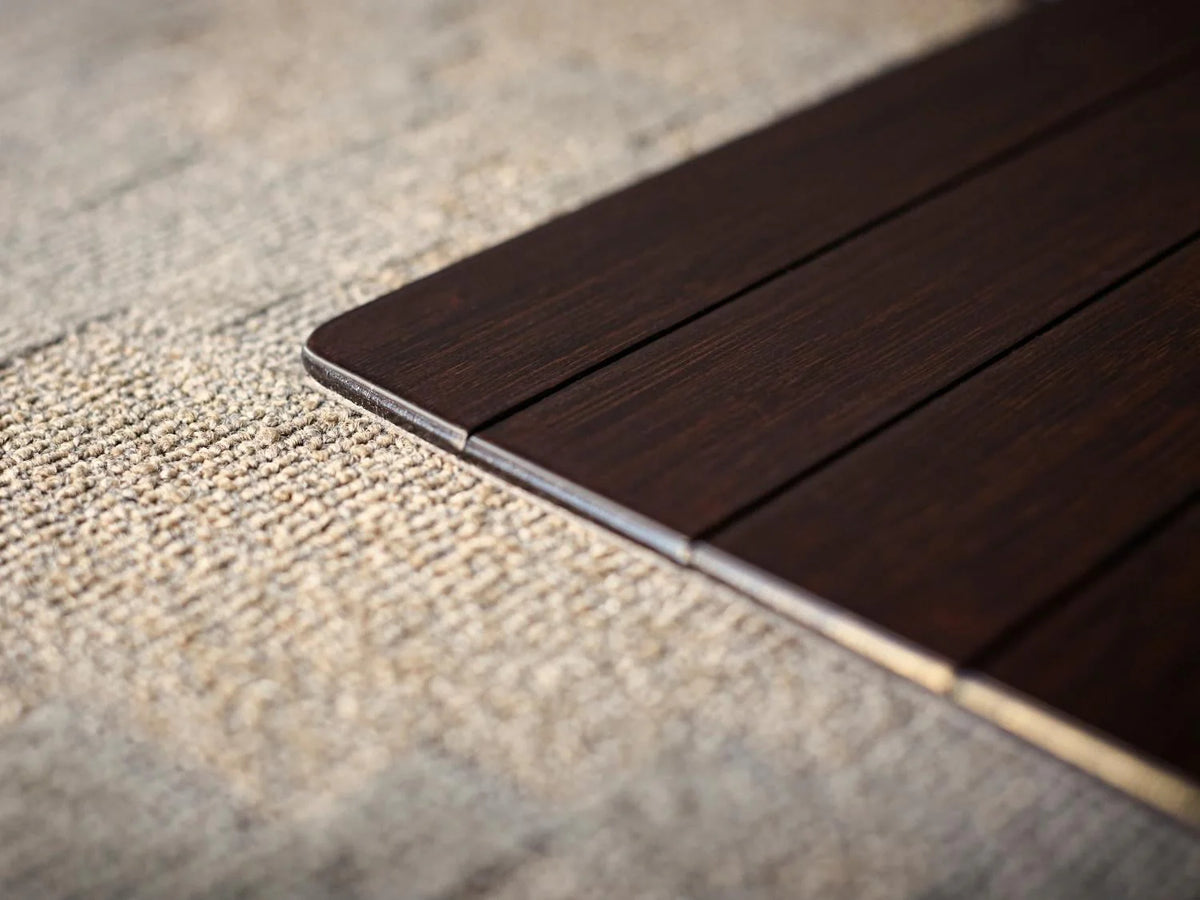 Anji Mountain Bamboo 36 x 48 Chair Mat for Carpet and Hard Floor, Rectangular with Lip, Cherry