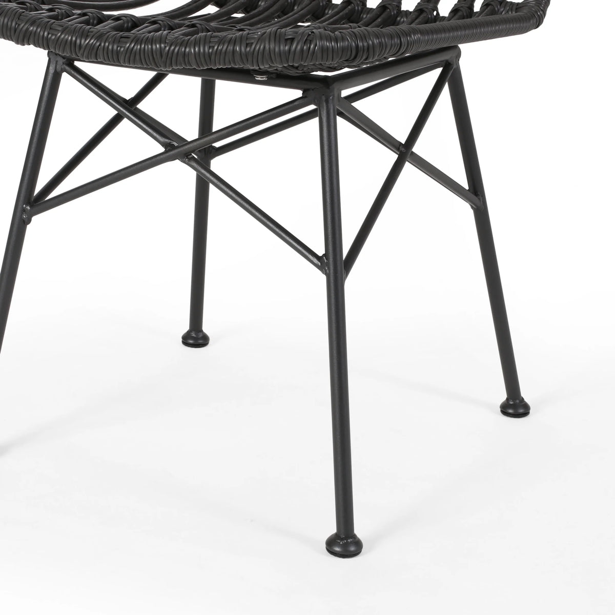 Zachariah Outdoor 6 Seater Wicker Dining Set, Teak, Light Brown