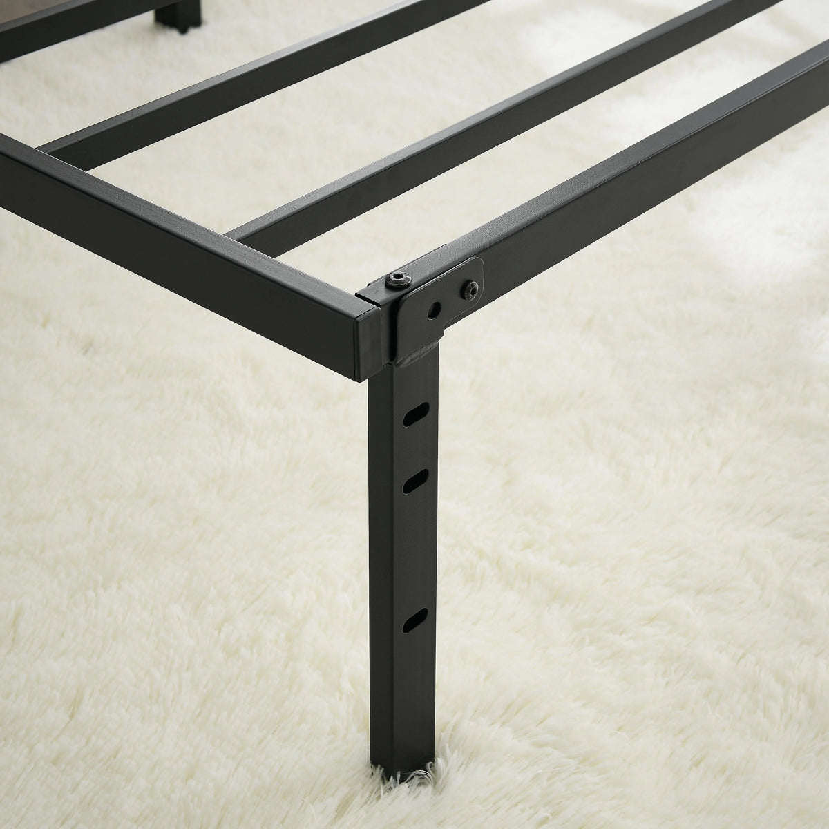 Mainstays 14" Heavy Duty Steel Slat Twin Platform Bed Frame, Black