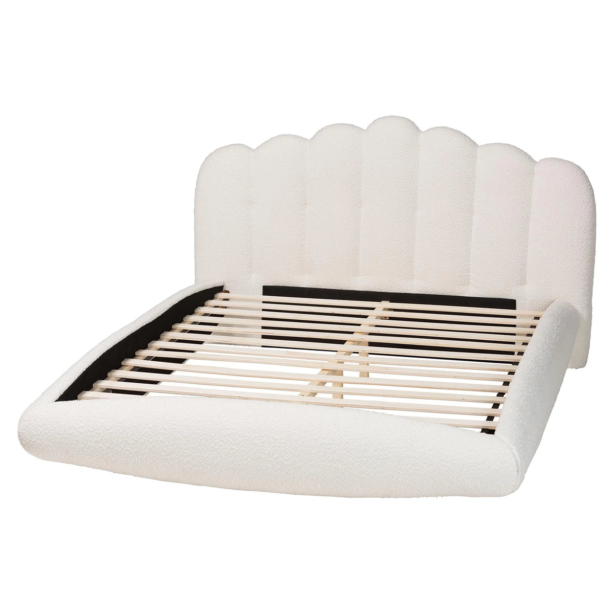Baxton Studio Grenier Modern Floating Bed, King, Cream