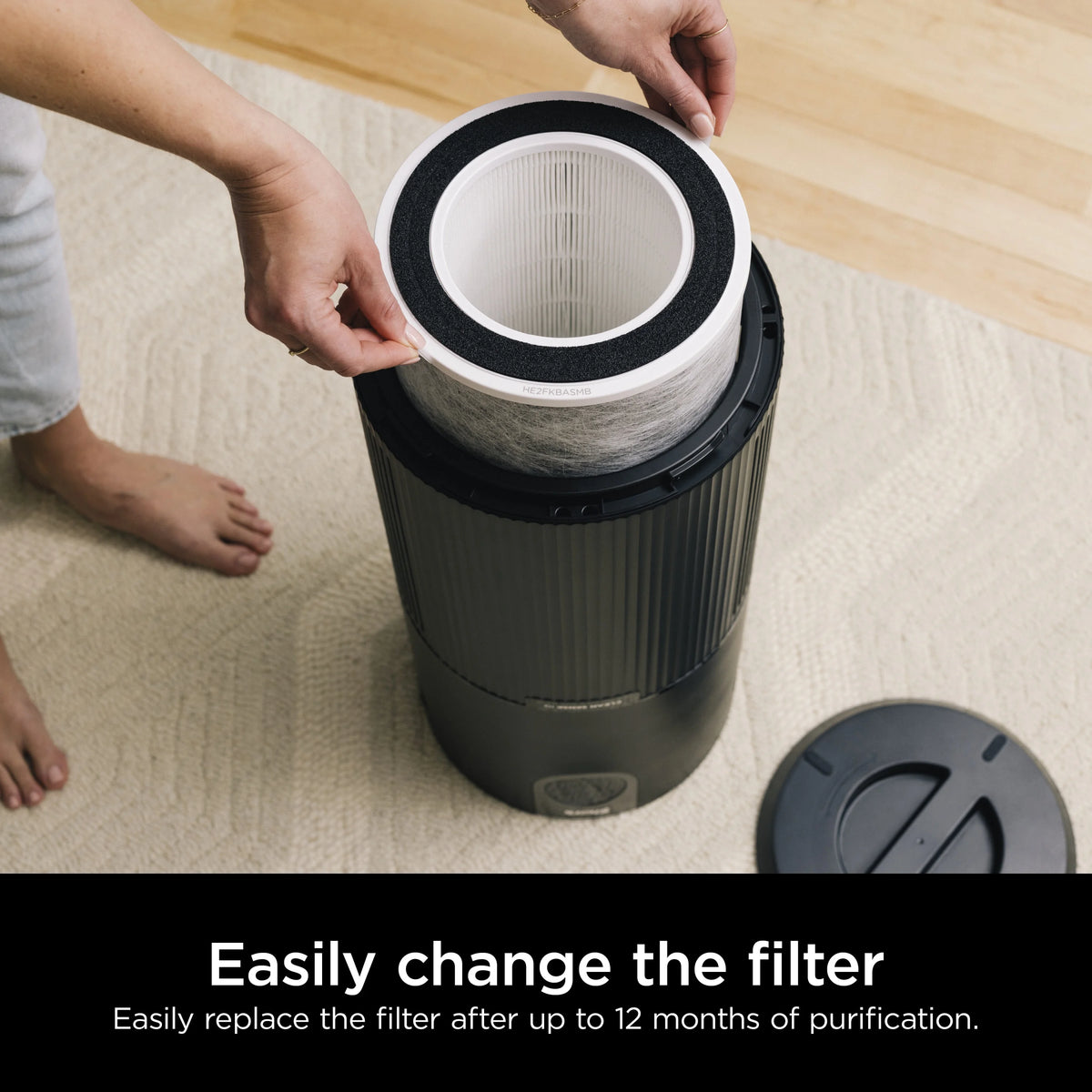 Shark Air Purifier MAX Air Filter, Anti-Allergen with True HEPA, HE2FKBAS