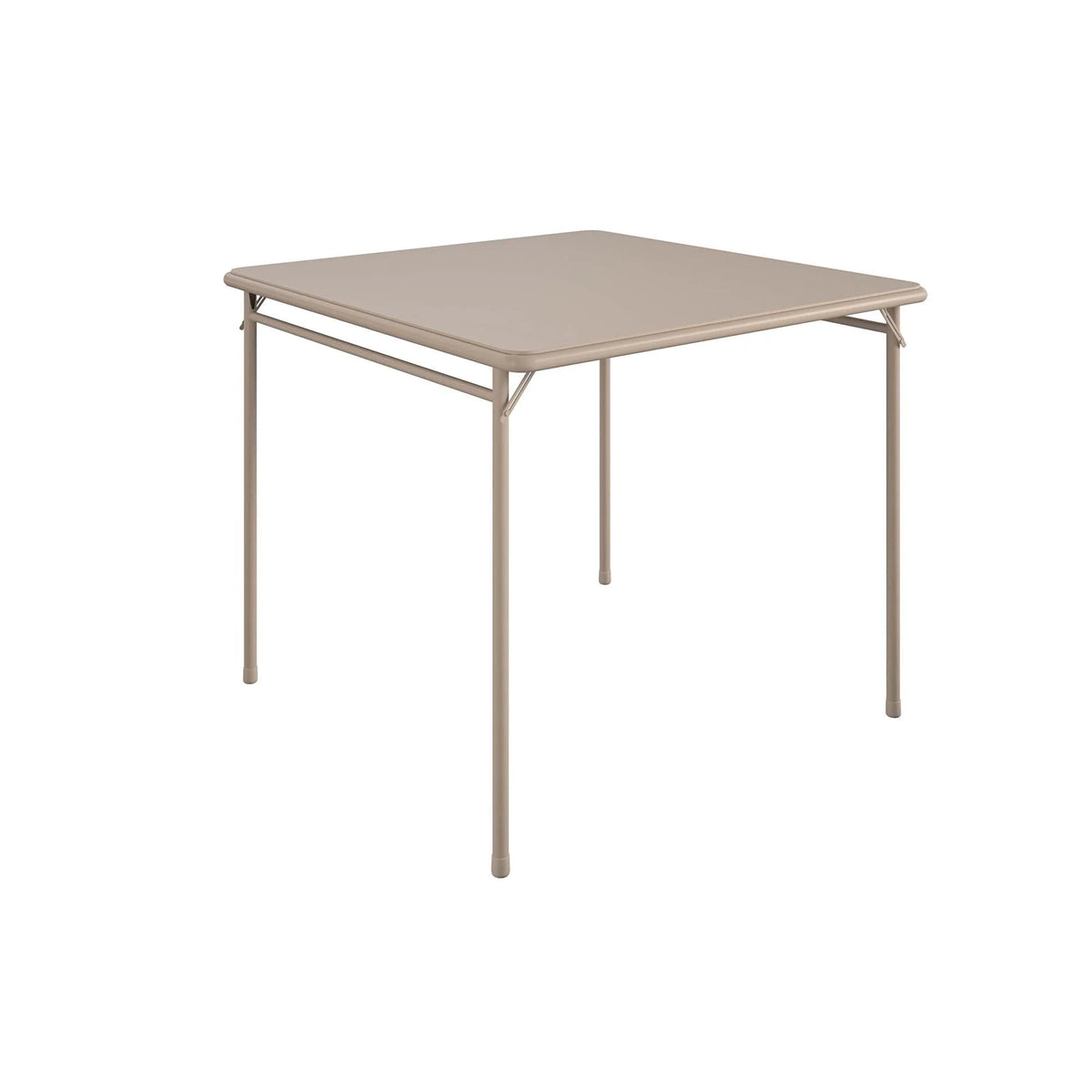 COSCO 5-Piece Folding Dining Set with Card Table and 4 Fabric Padded Chairs, Tan