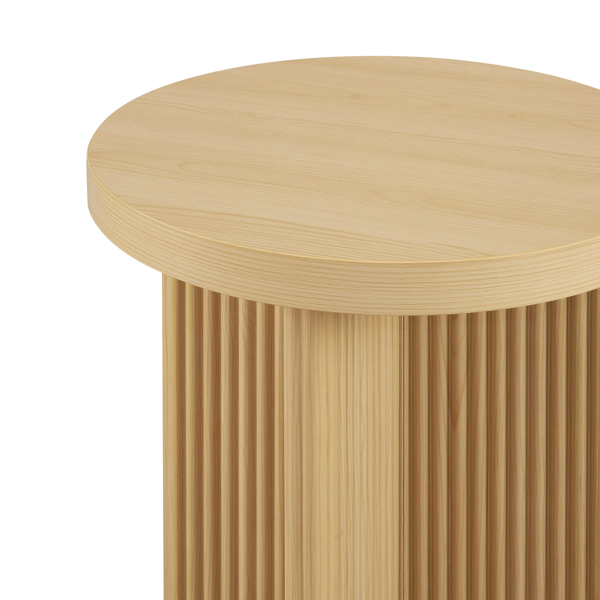 Better Homes & Gardens Lillian Fluted End Table, Natural Pine Finish