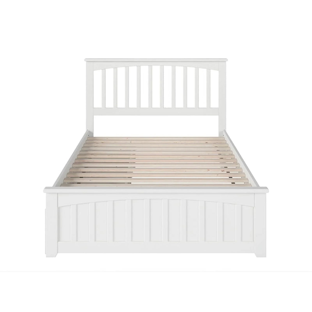 Leo & Lacey Urban Full Storage Platform Bed in White
