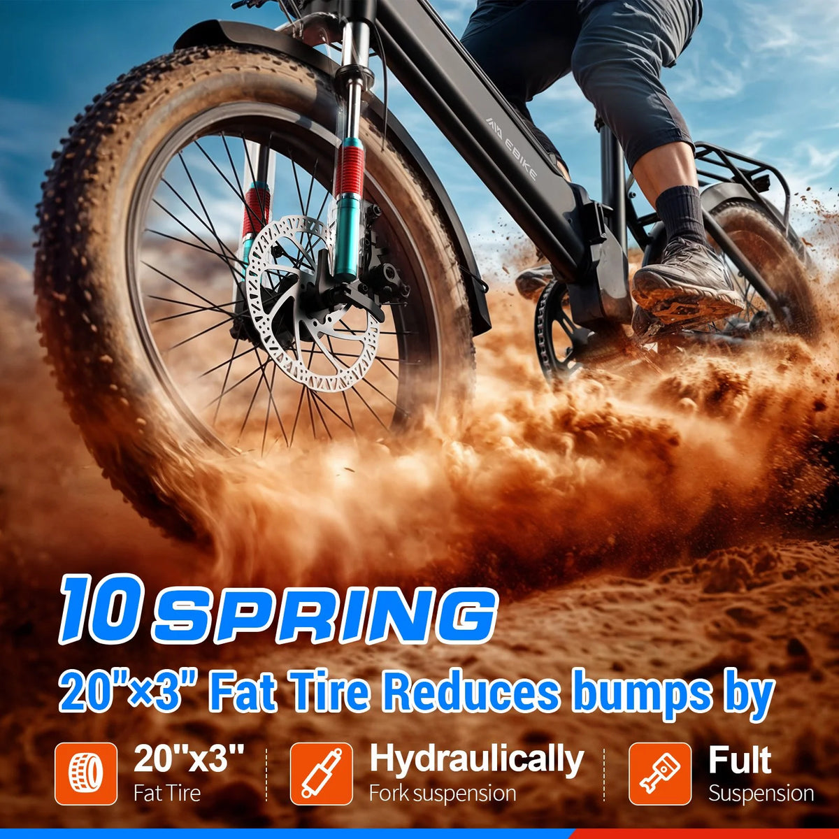 TST Electric Bike for Adults, 500W Removable Battery Max Range 50Miles & 19MPH E Bike, 20''��3.0" Fat Tire Ebike, Commute Electric Bicycle 36V/7.8AH UL2849