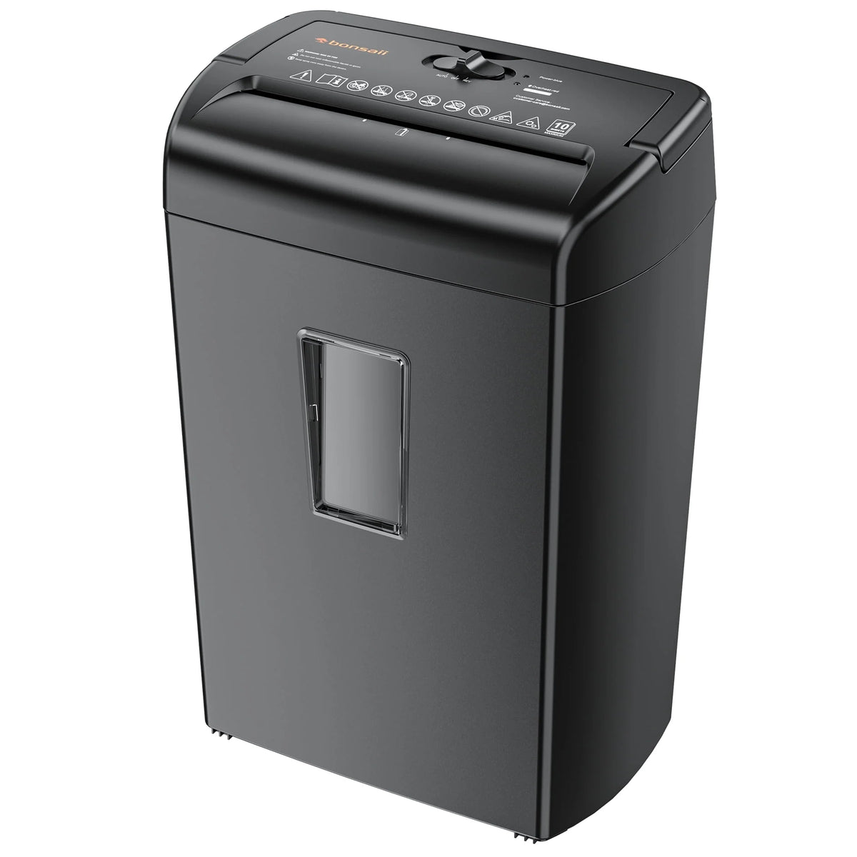 Paper Shredder 10-Sheet Cross Cut Shredder with 5.3 Gallons Wastebasket