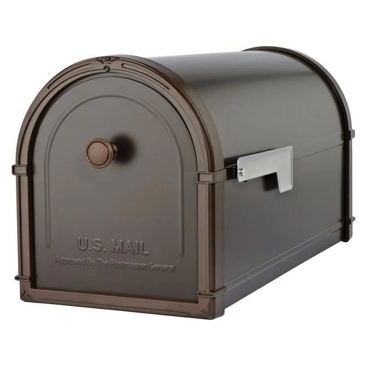 Architectural Mailboxes Bellevue Modern Galvanized Steel Post Mount Rubbed Bronze Mailbox