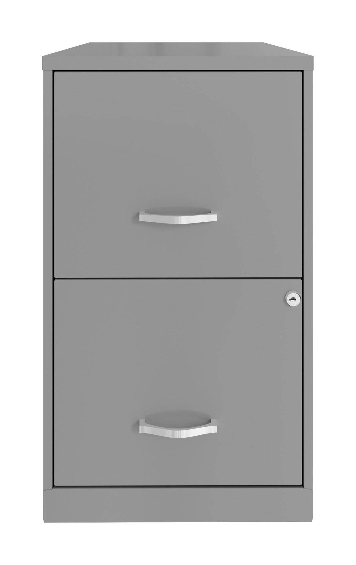 Space Solutions 18" Deep 2 Drawer Letter Width Vertical File Cabinet, Silver