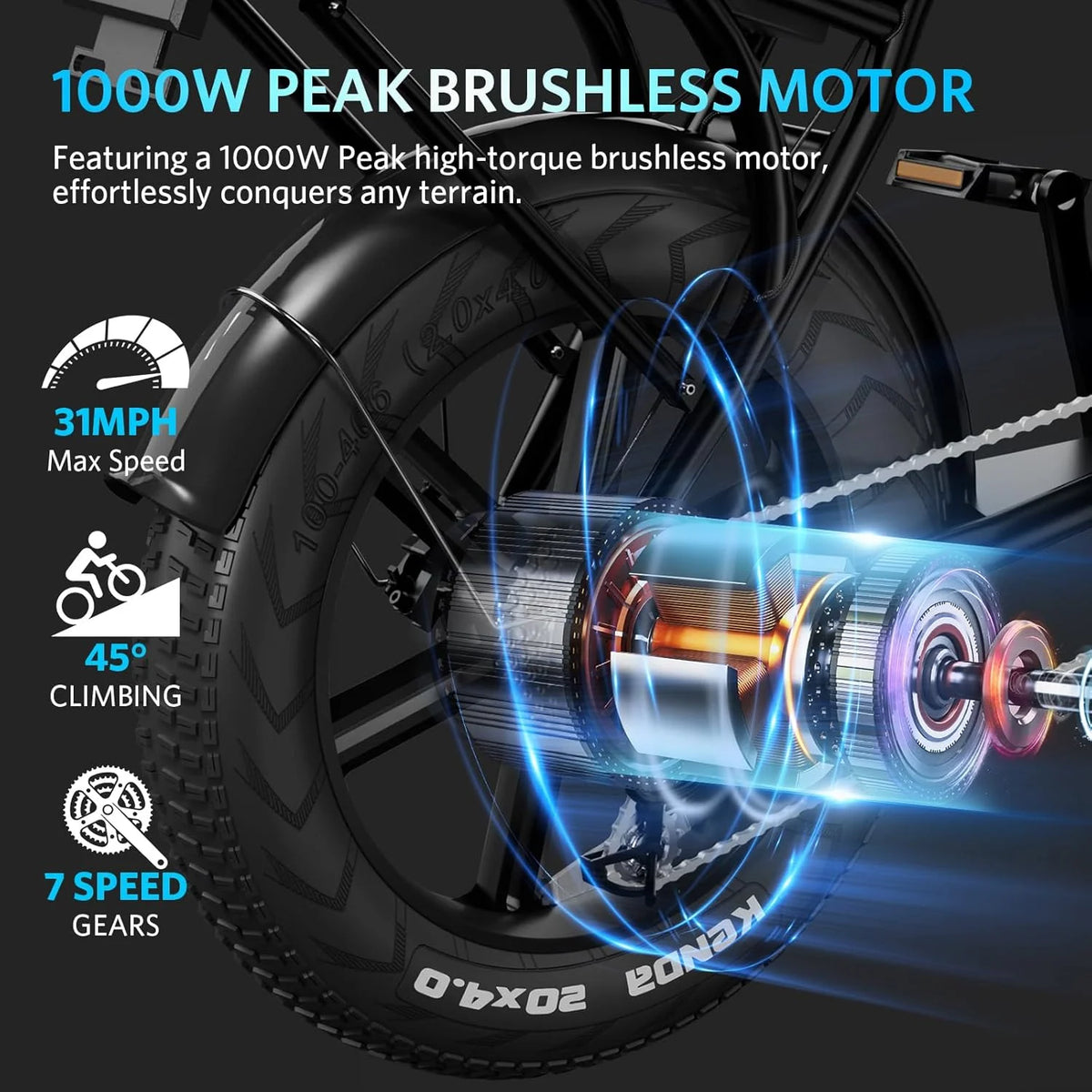Hipatoo 26" Electric Bike 500W 20MPH E-bike, 36V 10.4Ah Battery, Ebike for Adults, E Bike UL2849