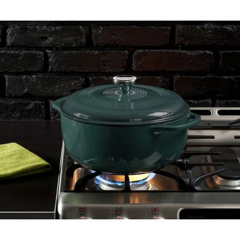 Lodge Enameled Cast Iron 6 Quart Blue Dutch Oven & Cover