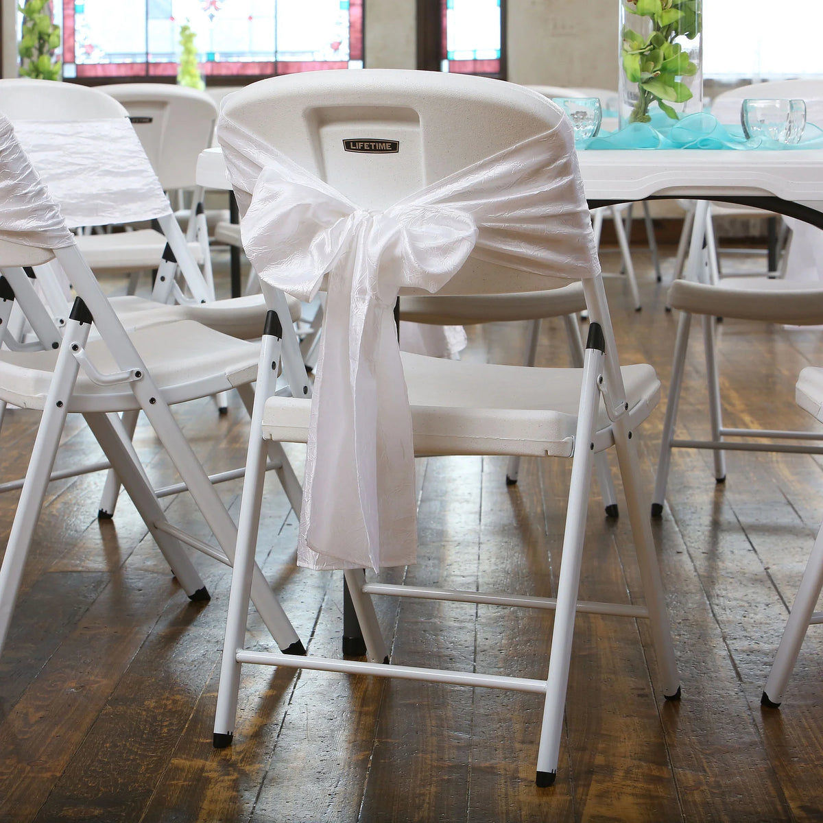 Lifetime Folding Chair, Indoor/Outdoor Commercial, White Granite, 4 Pack (42804)