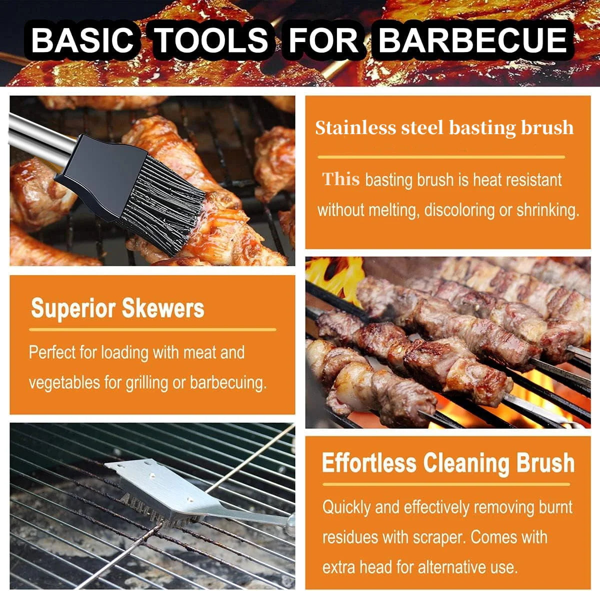 BBQ Grill Accessories Set, Stainless Steel Griddle Tools Kit for Blackstone and Camp Chef, 38Pcs Grill Utensils Set for Barbecue