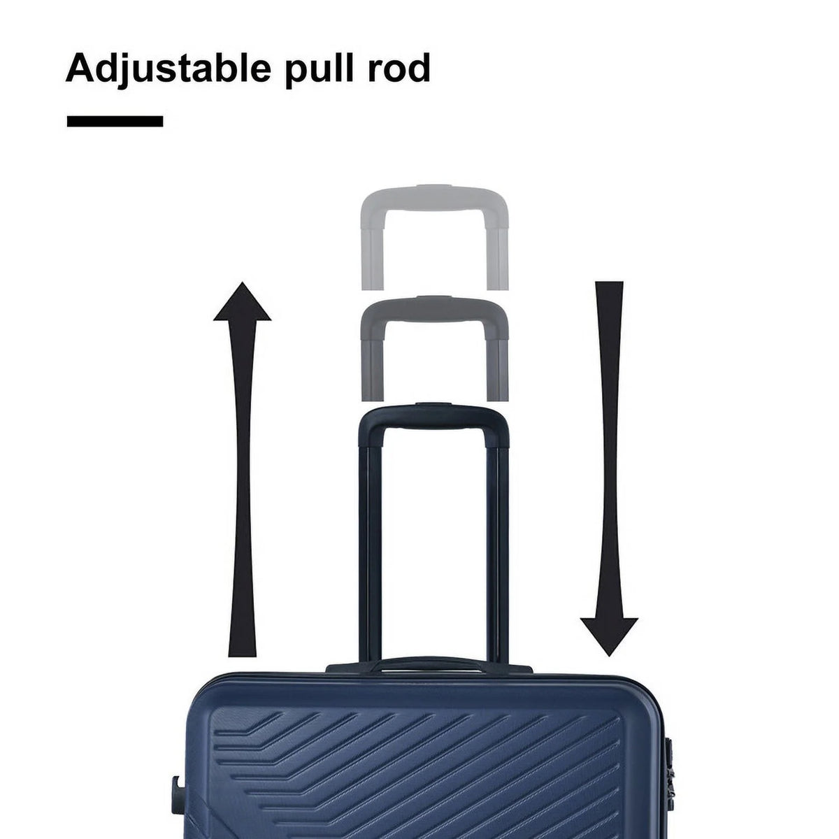 3 Piece Luggage Sets, ABS Lightweight Suitcase(20/24/28), Carry on Hard-Shell Luggage with 2 Hooks, Telescopic Handle, Spinner Wheels and TSA Lock, Yellow