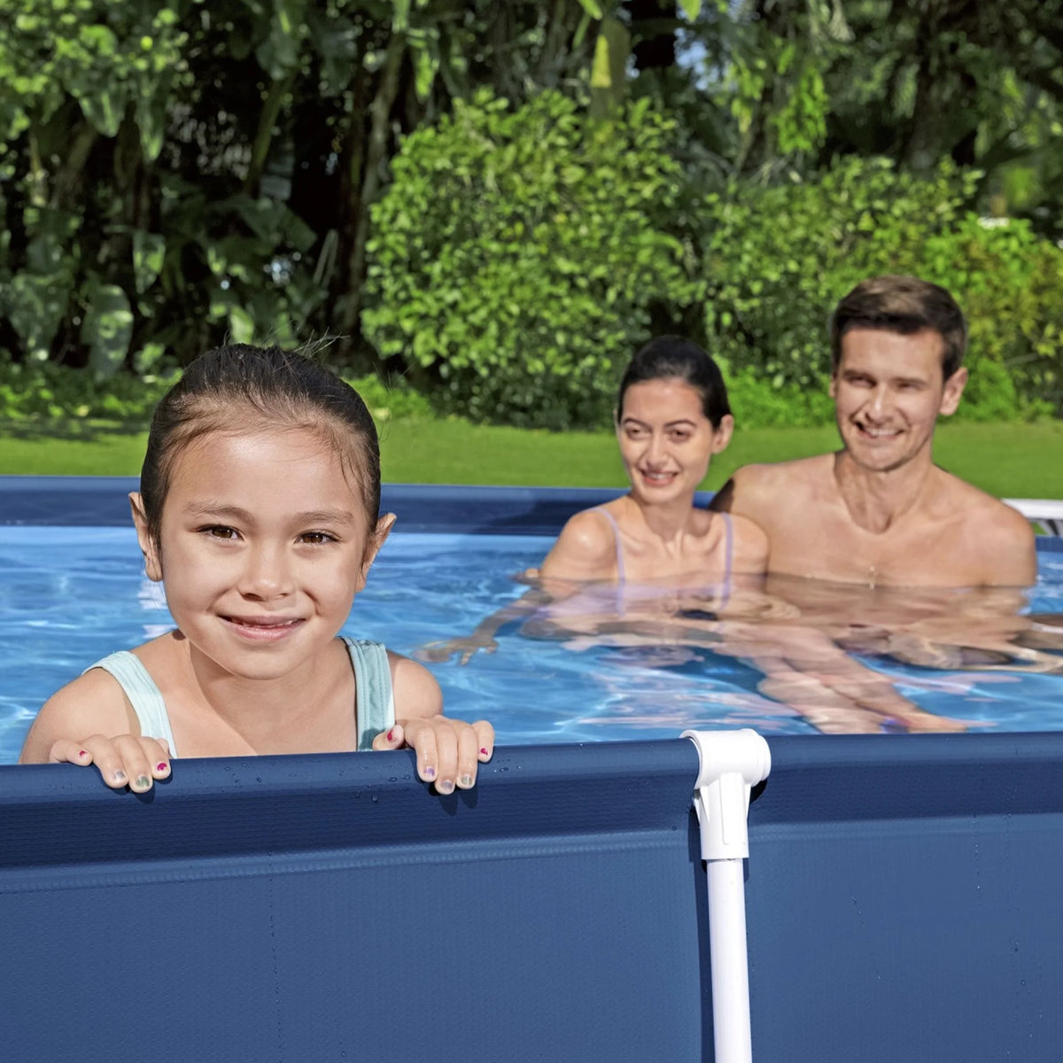 Open Box Bestway Steel Pro 8.5'x67"x24" Rectangular Above Ground Swimming Pool