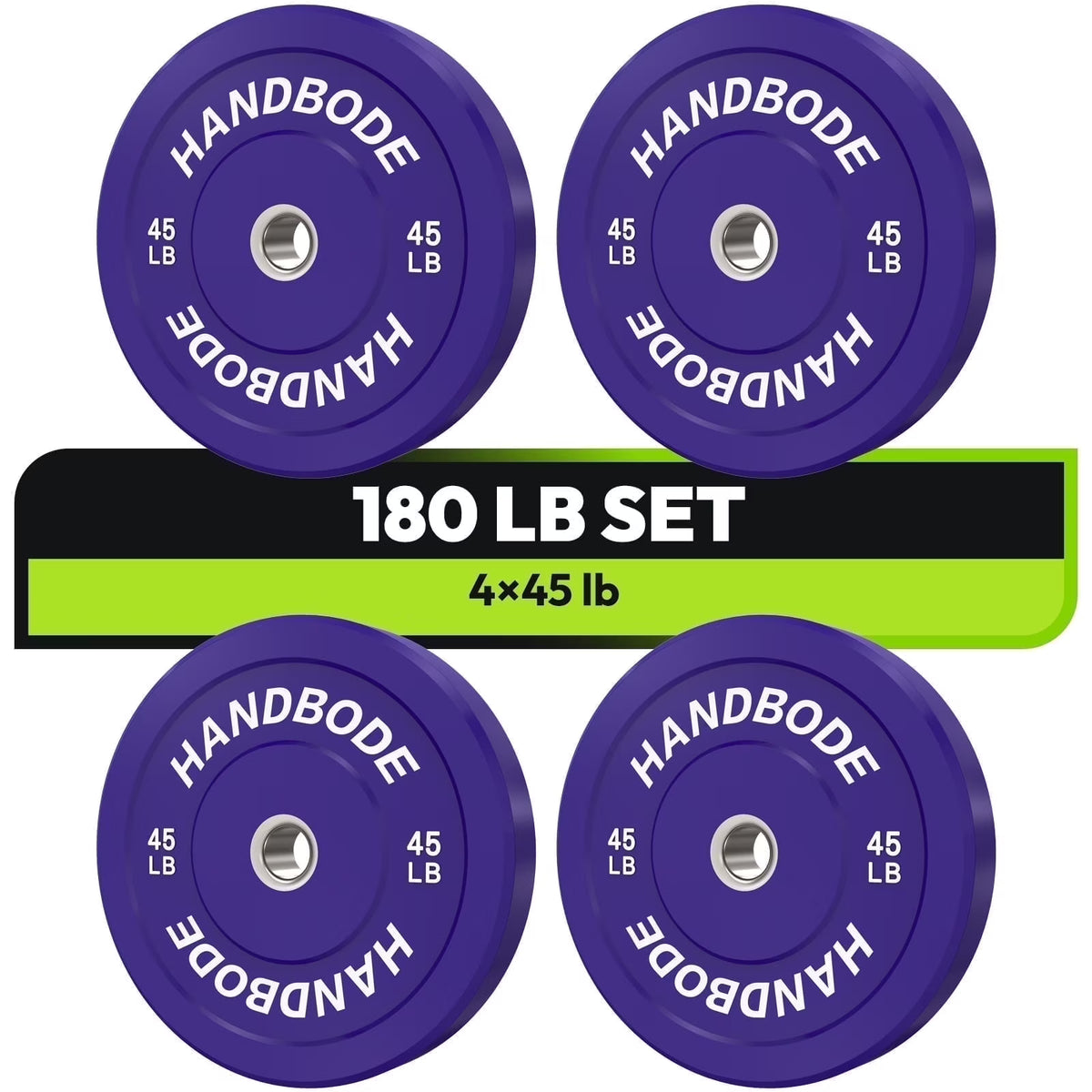 HANDBODE Bumper Plates Olympic Weight Plates, Colored Rubber plate for Weight Lifting and Strength Training 140LB