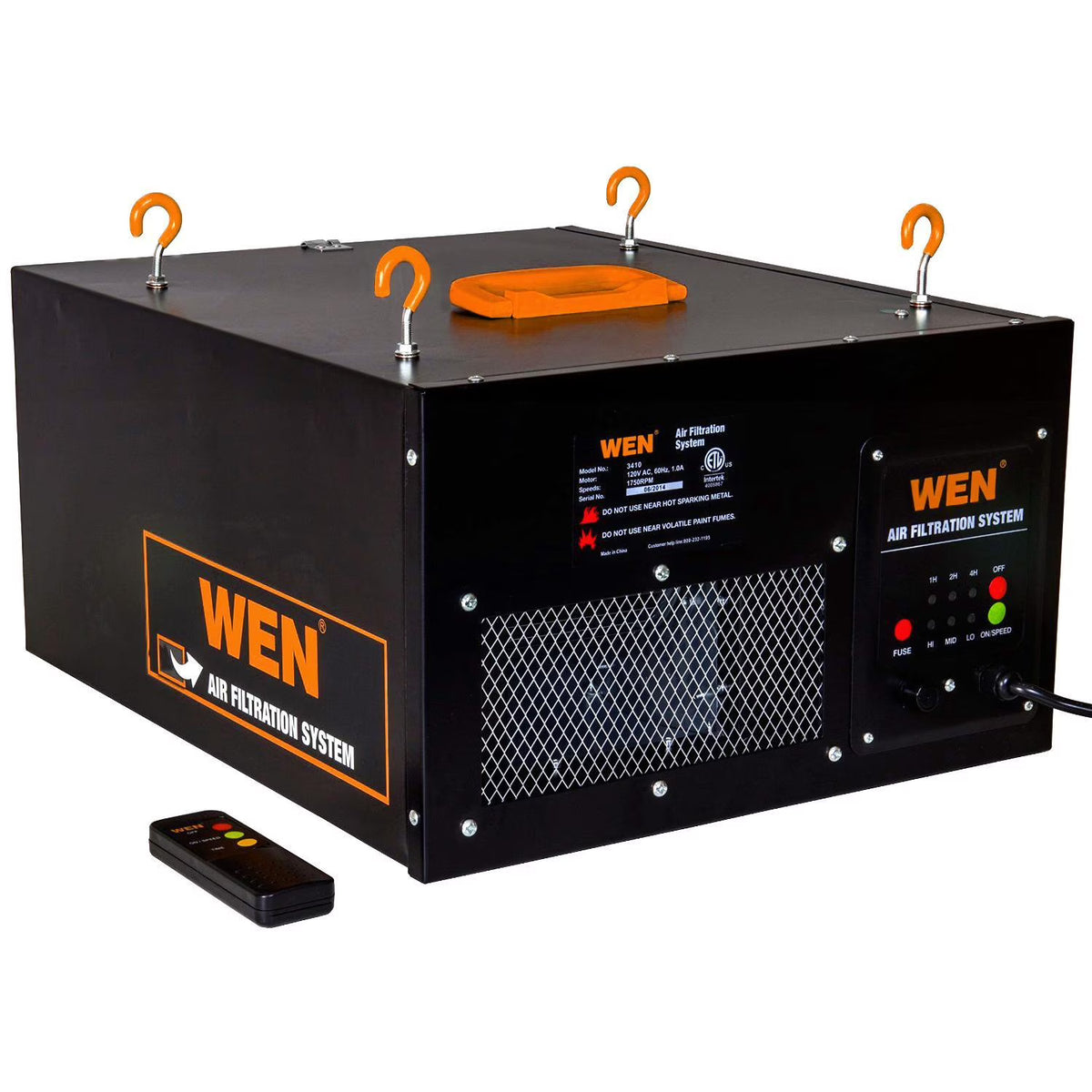 Wen 3410 3 Speed Remote Controlled Air Filtration System (300/350/400 CFM)