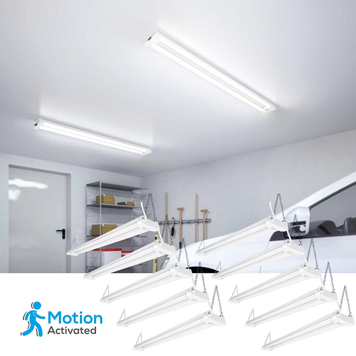 10 Pack Linkable LED Shop Light 4ft, 5000K Daylight, LED Shop Light for Garage