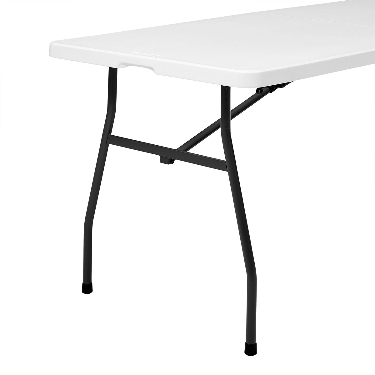 Sharemee 6 Foot Premium Fold-in-Half Table, Portable Folding Utility Picnic Party Dining Camp Plastic Table White