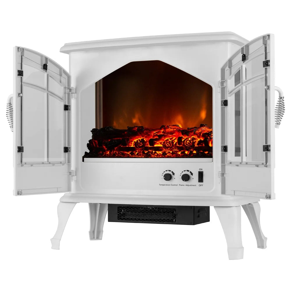 e-Flame USA Jasper Free Standing Electric Fireplace Stove - Red