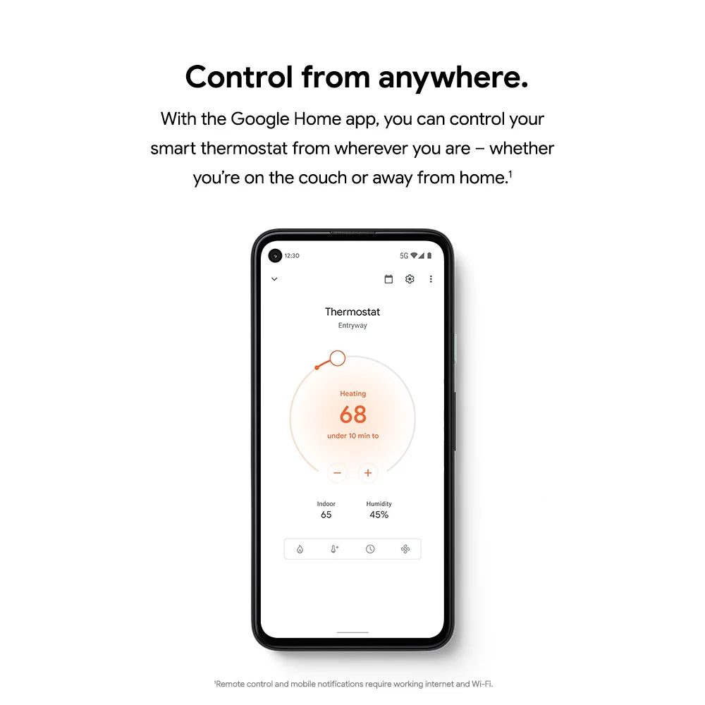Google Nest  Thermostat - Smart Programmable Wi-Fi GA01334-US - Snow