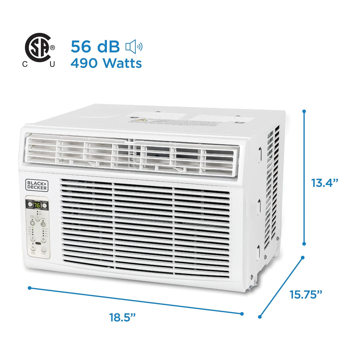 BLACK+DECKER BD06WT6 Window Air Conditioner 6000 BTU, Cools up to 250 Square feet, White