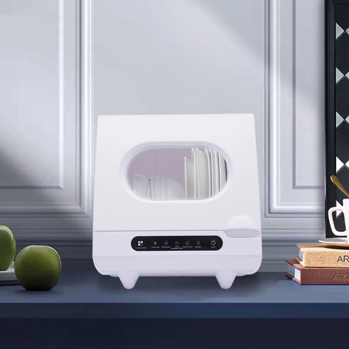 FETCOI Portable Countertop Portable Countertop Dishwasher Compact Dishwasher 5 Programs