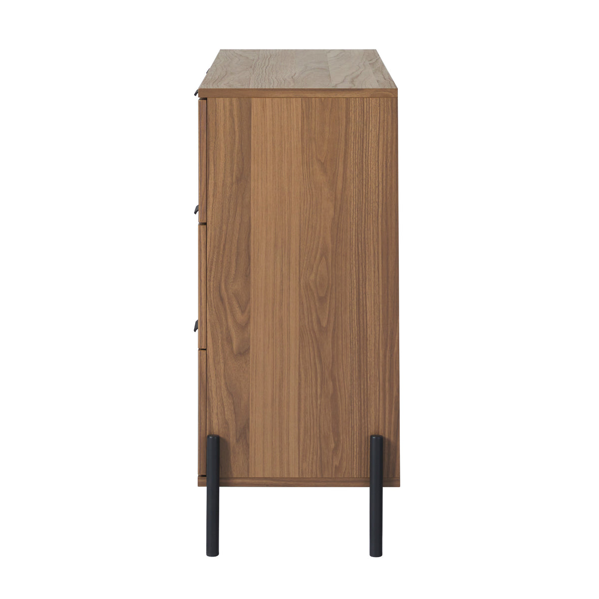 Walker Edison Mid-Century 6-Drawer Dresser with Reeded Drawer Fronts, Mocha