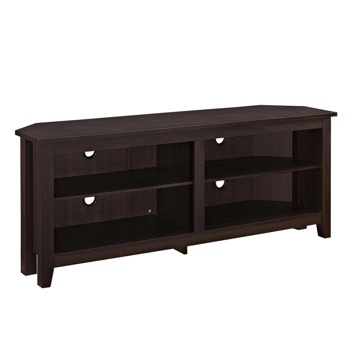 Walker Edison Corner TV Stand Console for TVs up to 64" - Black