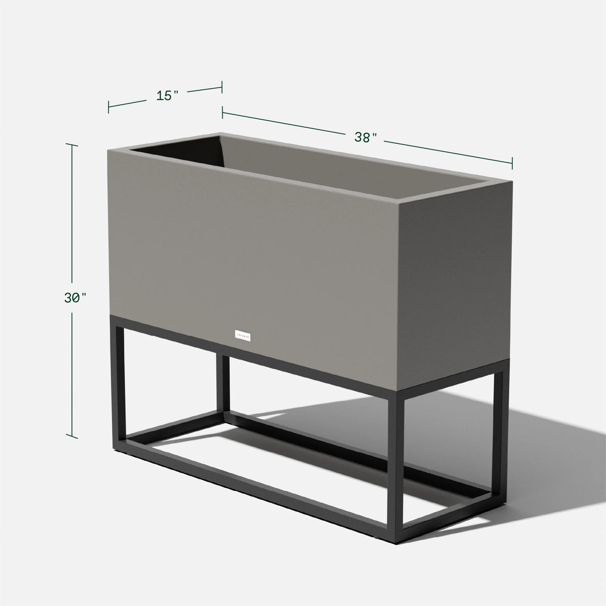 Veradek Block Series Raised Long Box Plastic Planter - (32 in., Black)