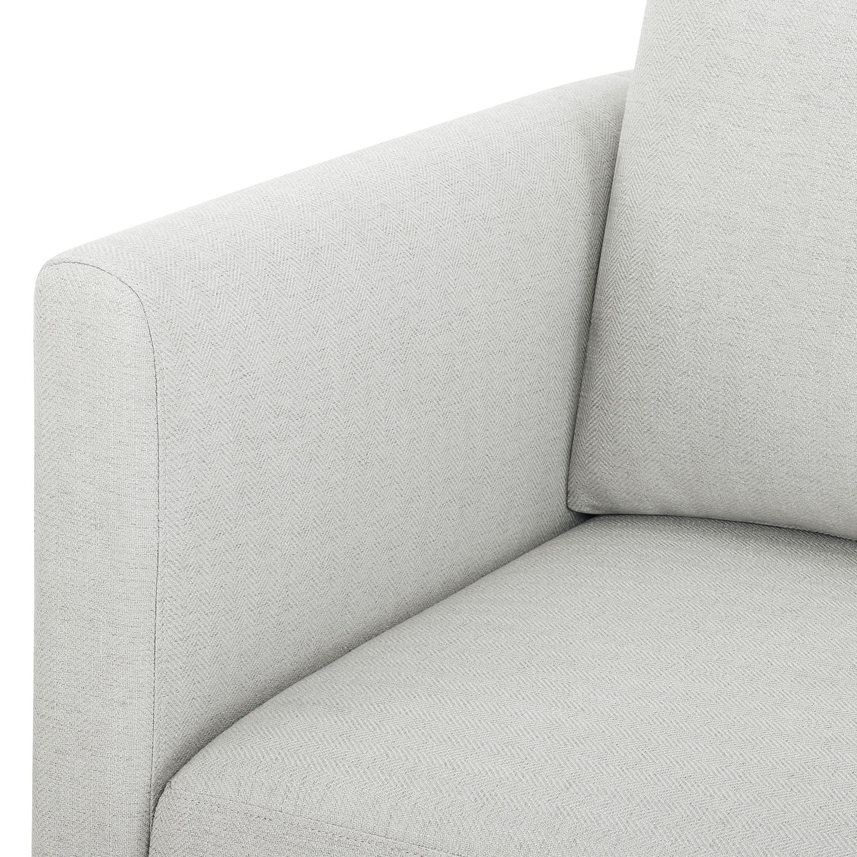 Beautiful Drew Modular Sectional Sofa with Ottoman by Drew Barrymore, Gray Fabric