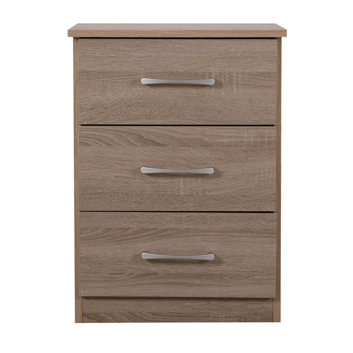 Glory Furniture Boston 3 Drawer Nightstand in Gray
