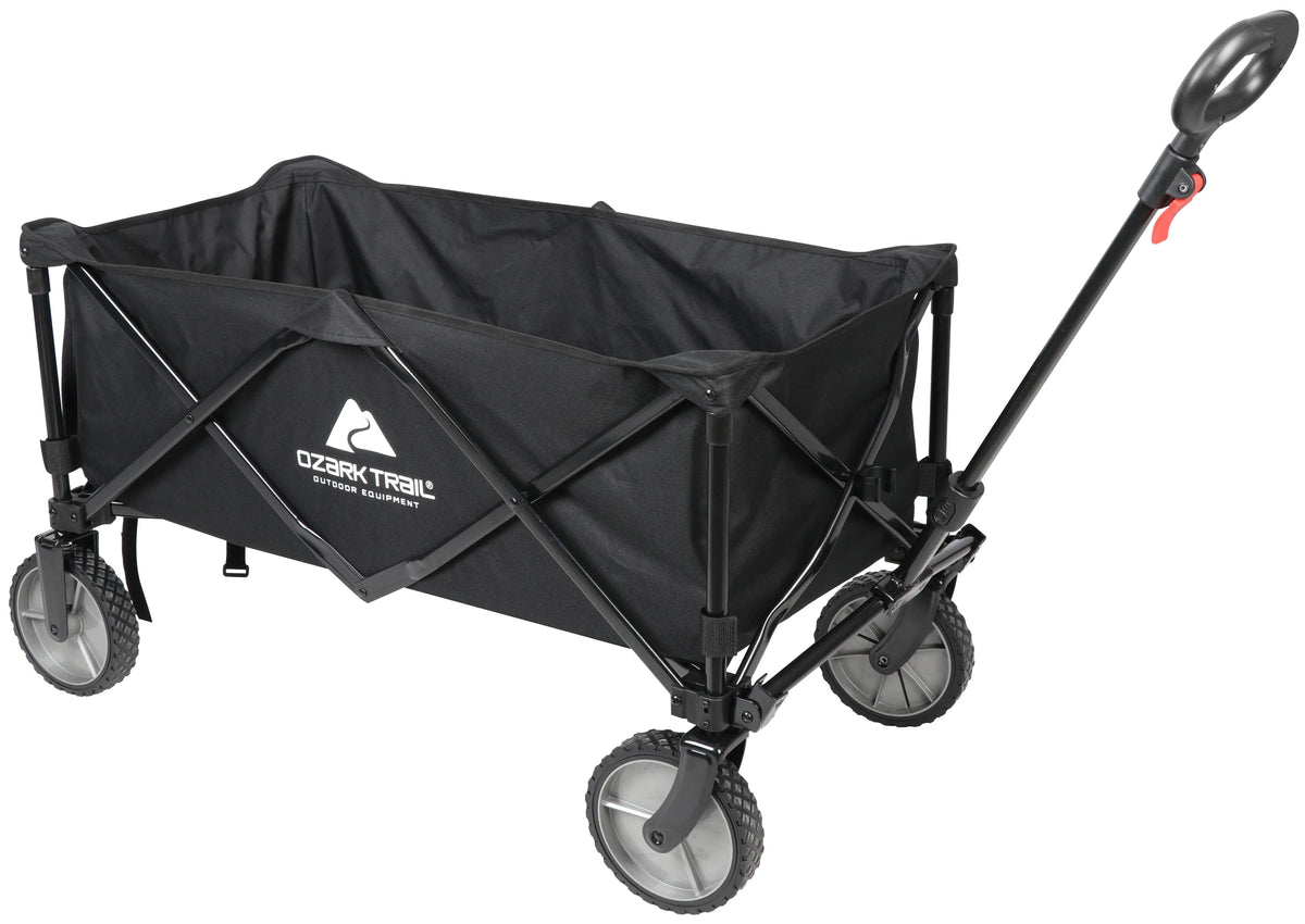 Ozark Trail Multi-Purpose Big Bucket Cart, Black Wagon, 24 inches in Height