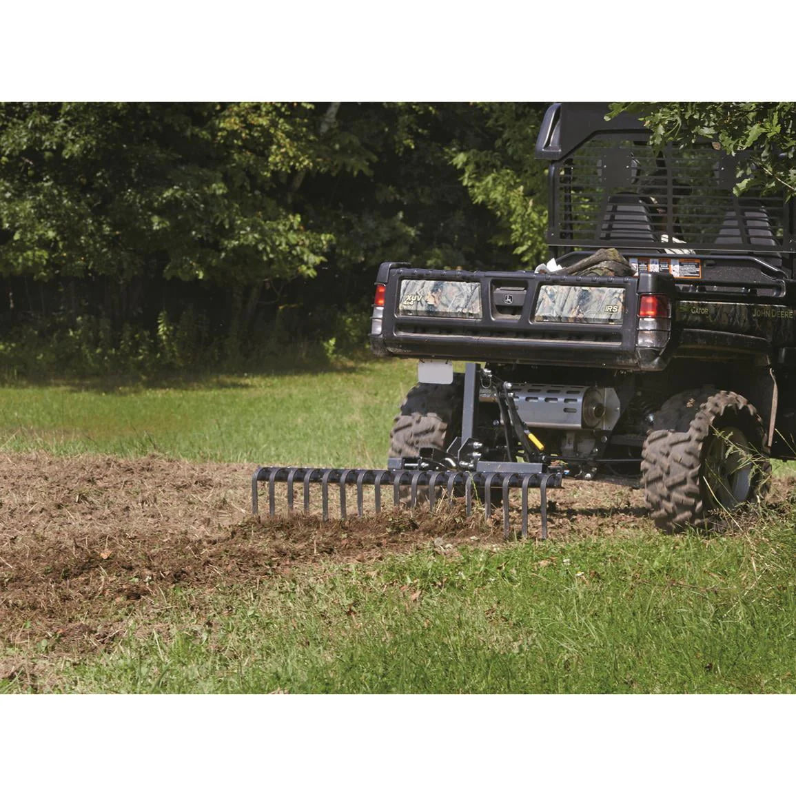 Guide Gear Leveling Landscape Rake, Attachment for ATV, UTV, Vegetable Garden, 60 Wide with 17 Tines