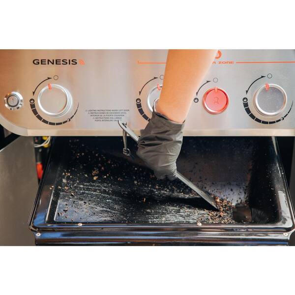 Genesis E-335 3- Burner Propane Gas Grill in Deep Ocean Blue with Side Burner