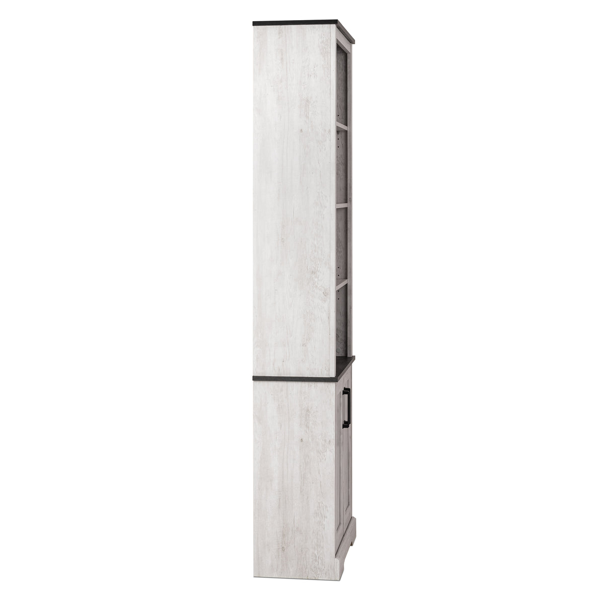 Prepac Rustic Ridge Washed White 26" W x 79.75" H x 12.5" D Bookcase
