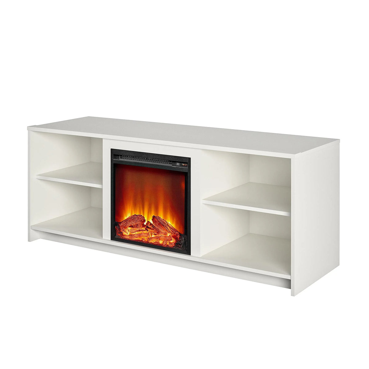 Mainstays Fireplace TV Stand for TVs up to 65", Black Oak
