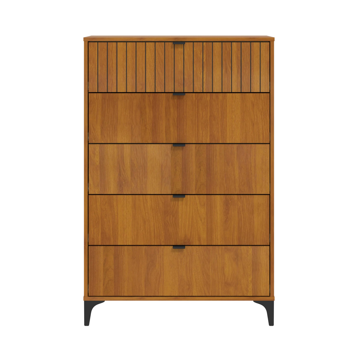 Galano Zaffy 5 Drawer Dressers for bedroom , Dusty Grey Oak