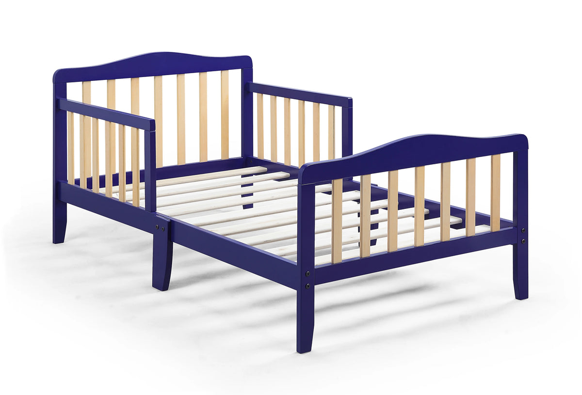 Olive & Opie Twain Toddler Bed, Red/Blue Finish