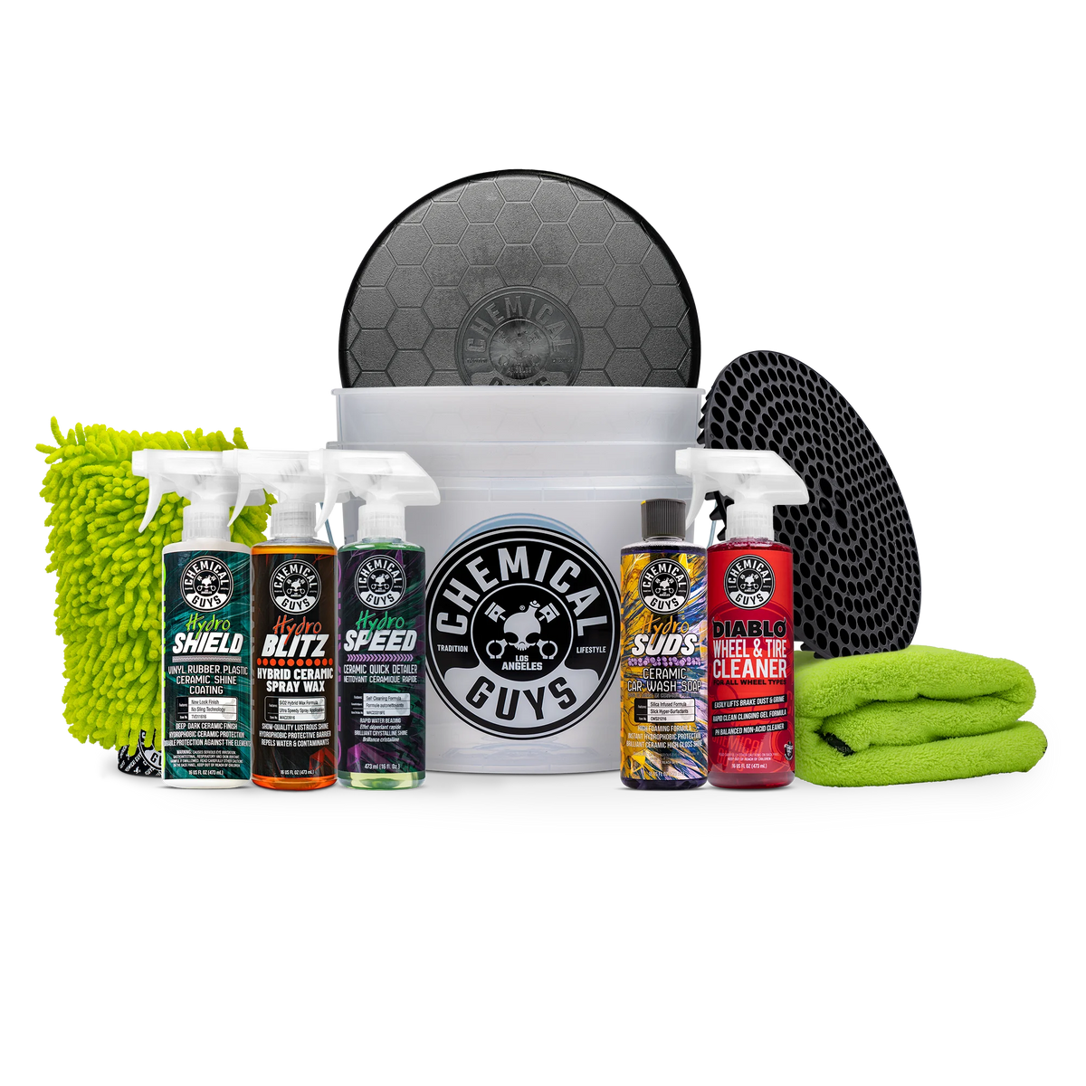 Chemical Guys Premium Exterior Ceramic Detail Bucket Kit, 10 Piece