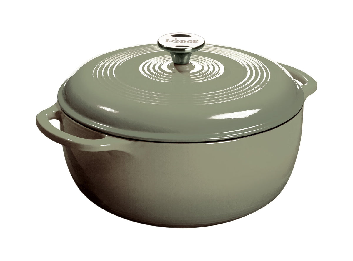 Lodge Cast Iron 6 Quart Enameled Dutch Oven, Indigo