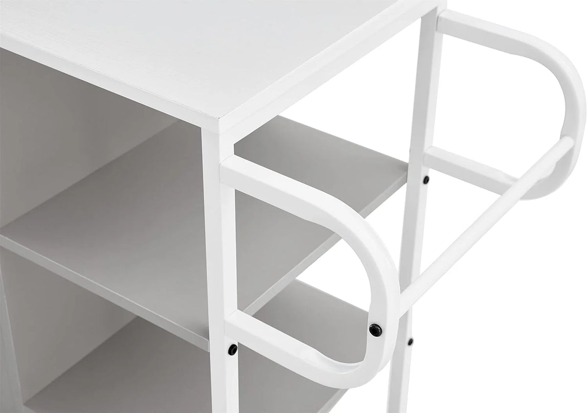 Kitchen Storage Cabinet,Storage Racks, Kitchen Island on 4 Wheels,Mobile Kitchen Table Suitable for displaying Small appliances, for Dining Room Kitchen,Gray